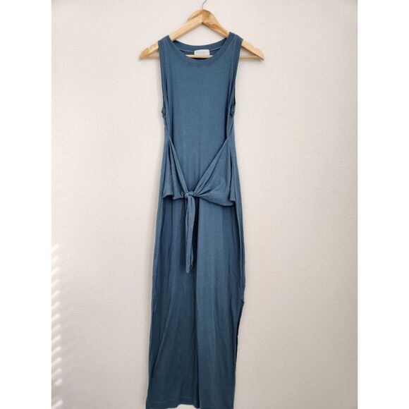 Michael Stars Solange Tie Waist jersey maxi dress - pebble | Size S - Picture 2 of 8